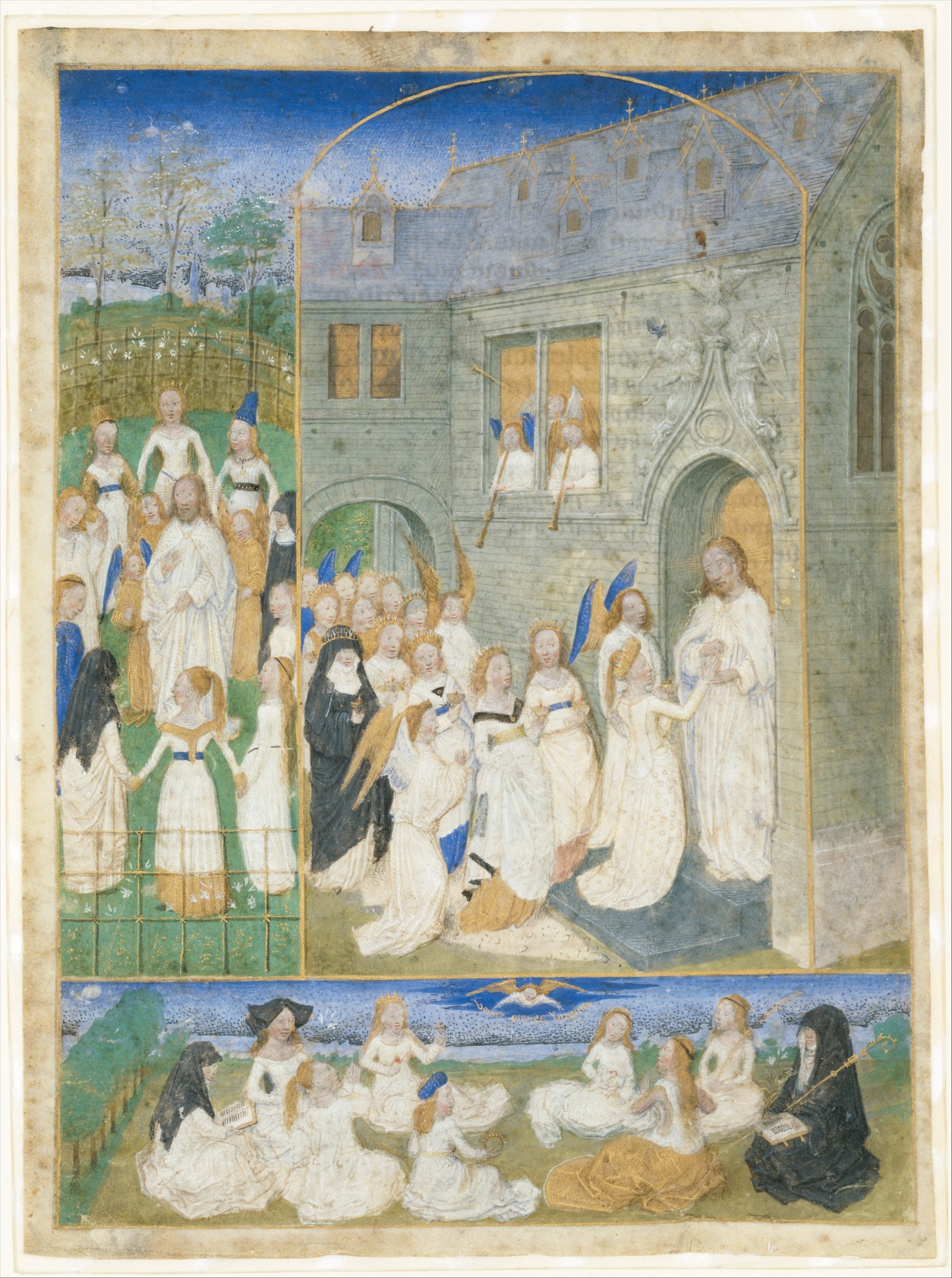 "The Holy Virgins Greeted by Christ as They Enter the Gates of Paradise