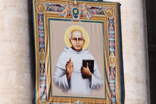 Tapestry of Kuriakose Elias Chavara at Vatican City Nov. 21