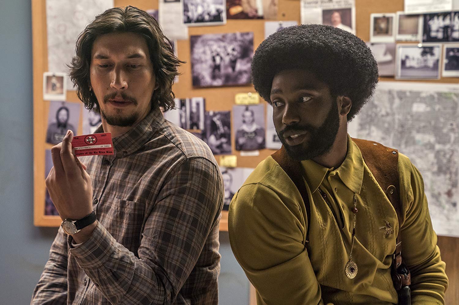 Adam Driver and John David Washington in "BlacKkKlansman." (IMDB)