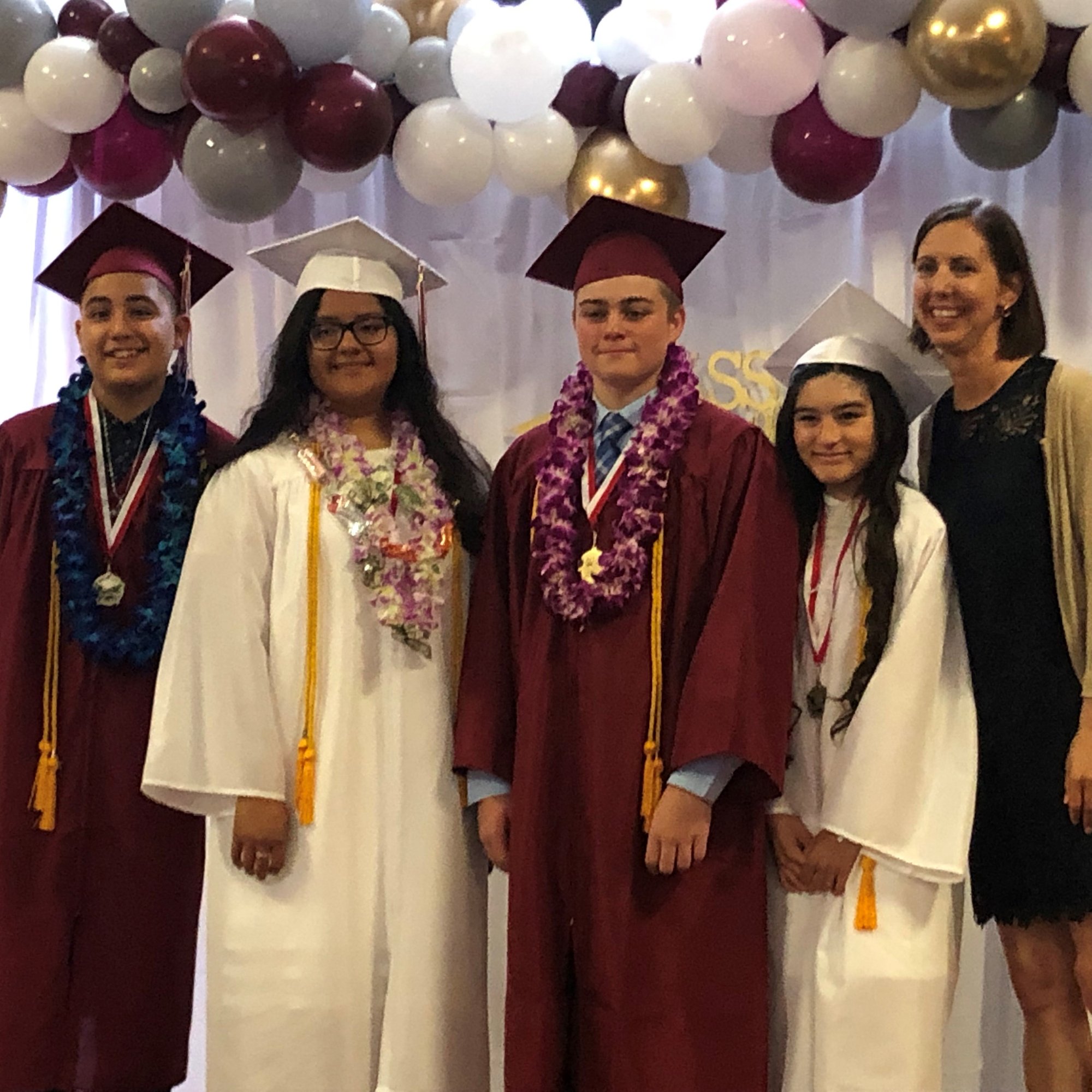 From left: Graduating students David Lara