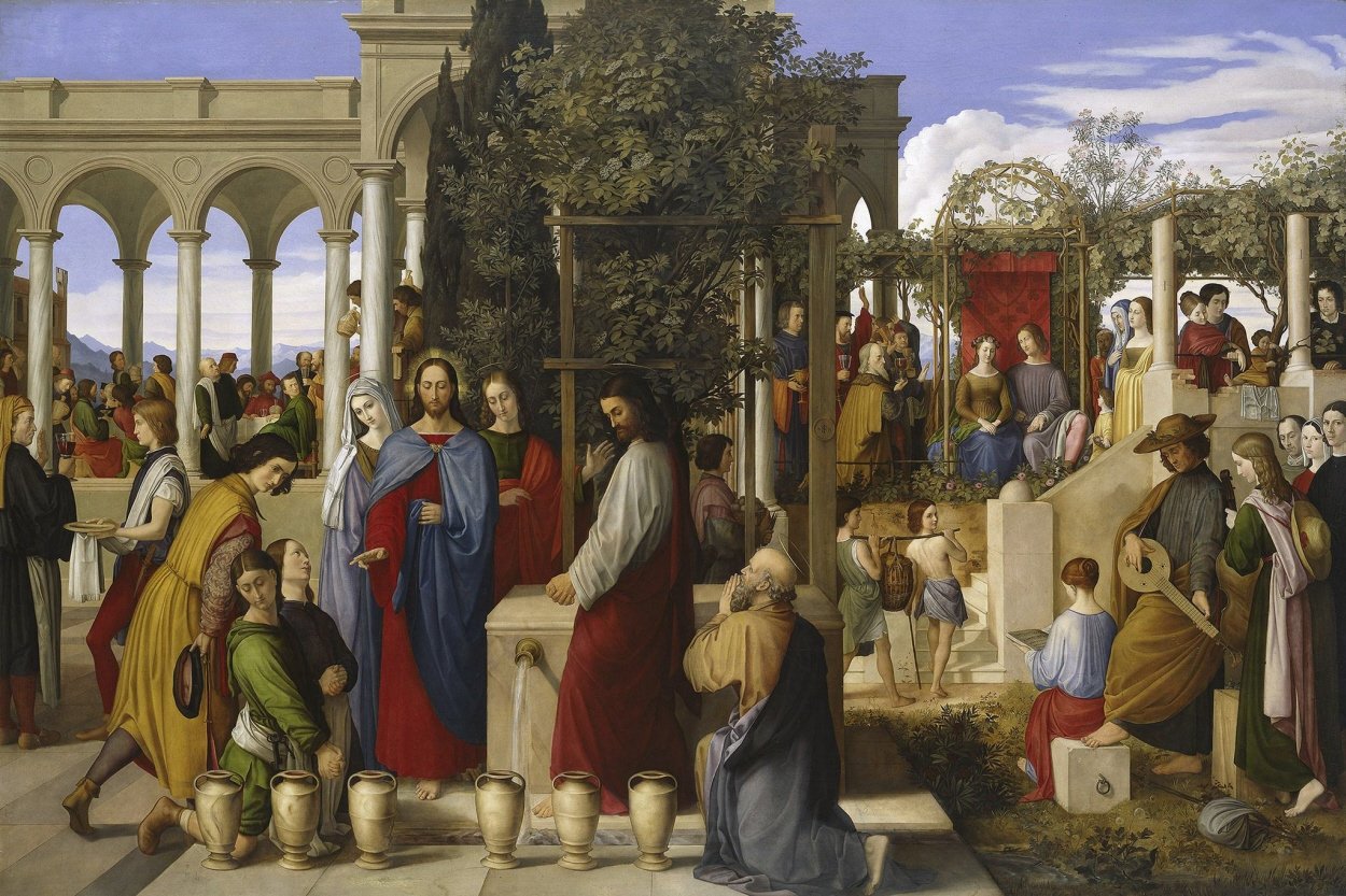 “The Wedding Feast at Cana,” by Julius Schnorr von Carolsfeld (1794-1872), German. (Wikimedia)