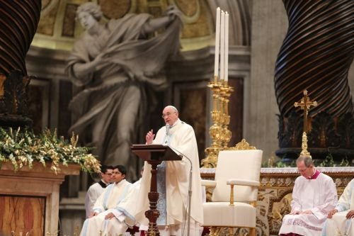 Pope Francis celebrates New Year's Day Mass in St. Peter's Basilica for the Solemnity of Mary