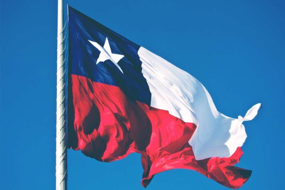 The flag of Chile. Credit: Juan R. Velasco/Shutterstock.