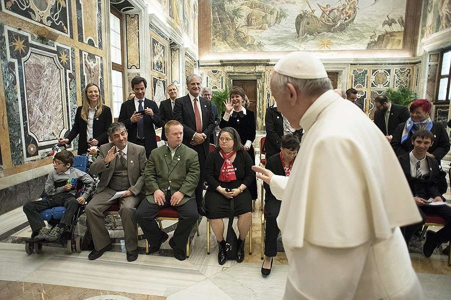Pope Francis with a Delegation of Special Olympics International