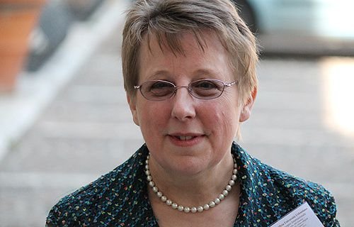 Helen Osman speaks with CNA during the Ninth Professional Seminar for Church Communications on April 9