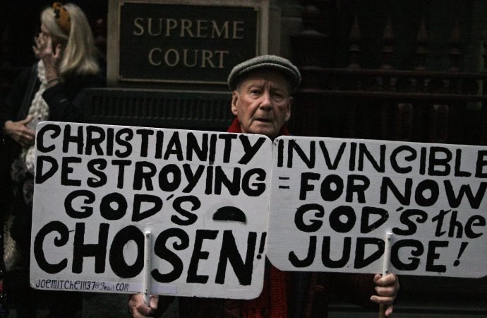 Protester Joe Mitchell
