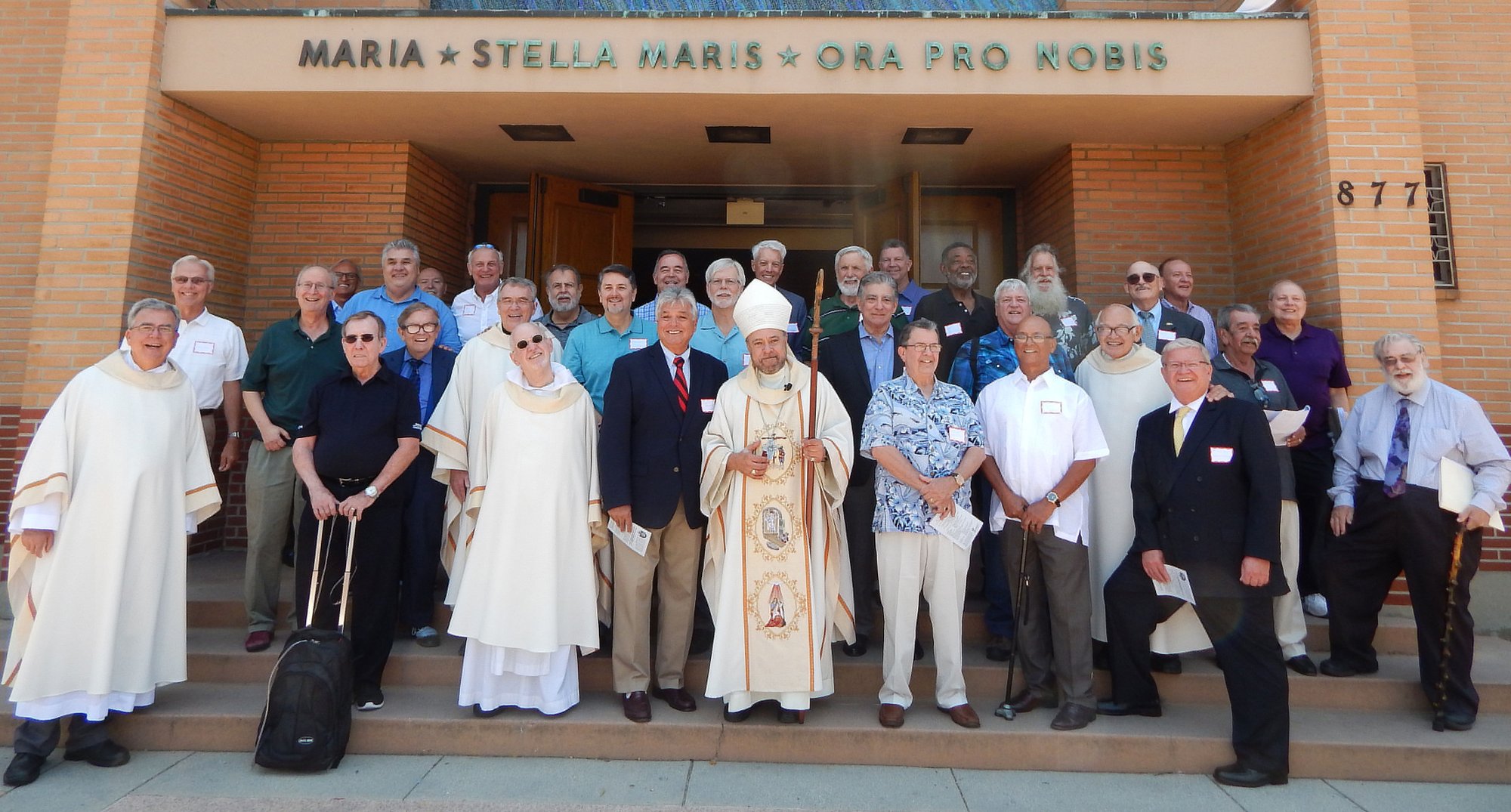 Amid the Nobles from the class of 1967 of St. John Vianney/Daniel Murphy High School are concelebrants of the Memorial Mass Msgr. Austin Doran
