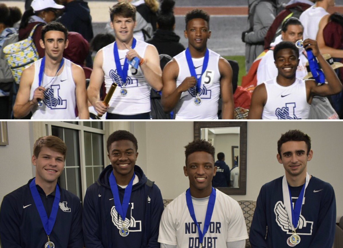 Loyola's winning relay team. (PHOTO COURTESY LOYOLA HIGH SCHOOL ATHLETICS TWITTER)