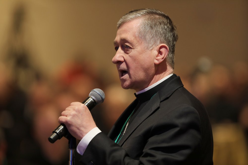 Cardinal Blase J. Cupich of Chicago speaks Nov. 12 during the fall general assembly of the U.S. Conference of Catholic Bishops in Baltimore. (CNS photo/Bob Roller)