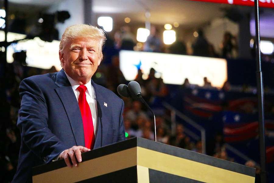 Donald Trump at the Republican National Convention in Cleveland