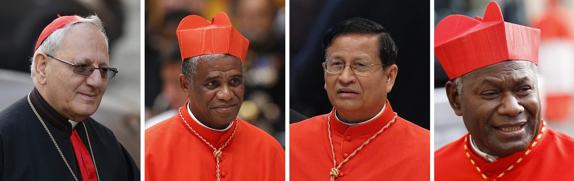 Pictured are four cardinals who have been appointed by Pope Francis to preside over sessions of the October 2018 Synod of Bishops on young people