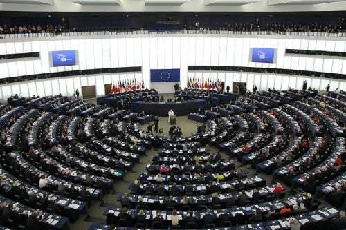 Pope Francis addresses the European Parliament in Strasbourg