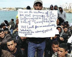 Migrants at Lampedusa
