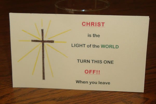 Energy conservation educational sign