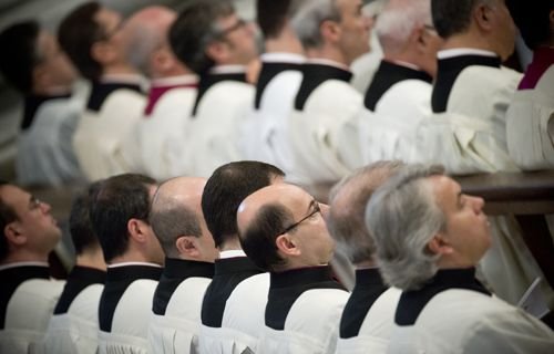 Priests celebrate Mass at the Cathedral of the Immaculate Conception in Denver