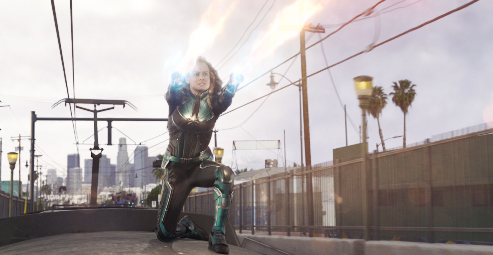 Brie Larson stars in a scene from the movie “Captain Marvel.” (CATHOLIC NEWS SERVICE/WALT DISNEY PICTURES)
