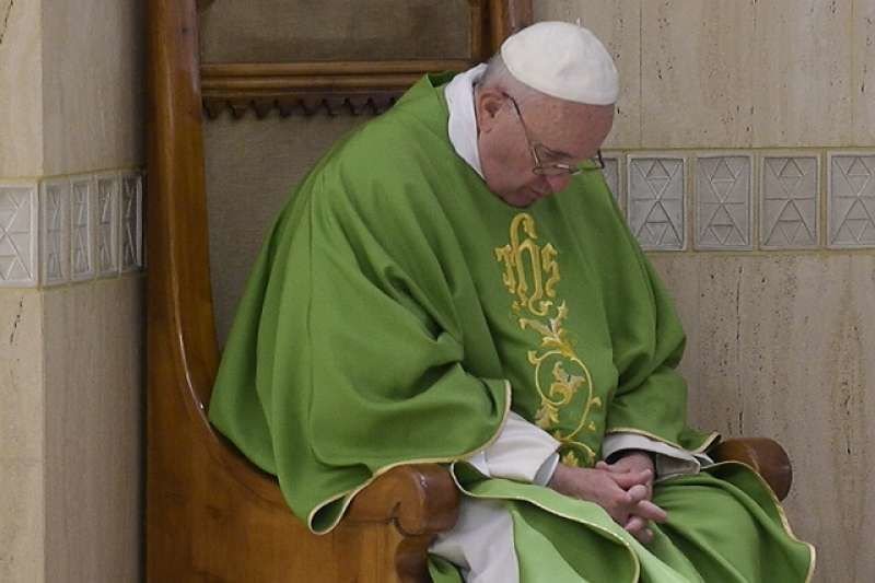 Pope Francis celebrates Mass at Casa Santa Marta June 9