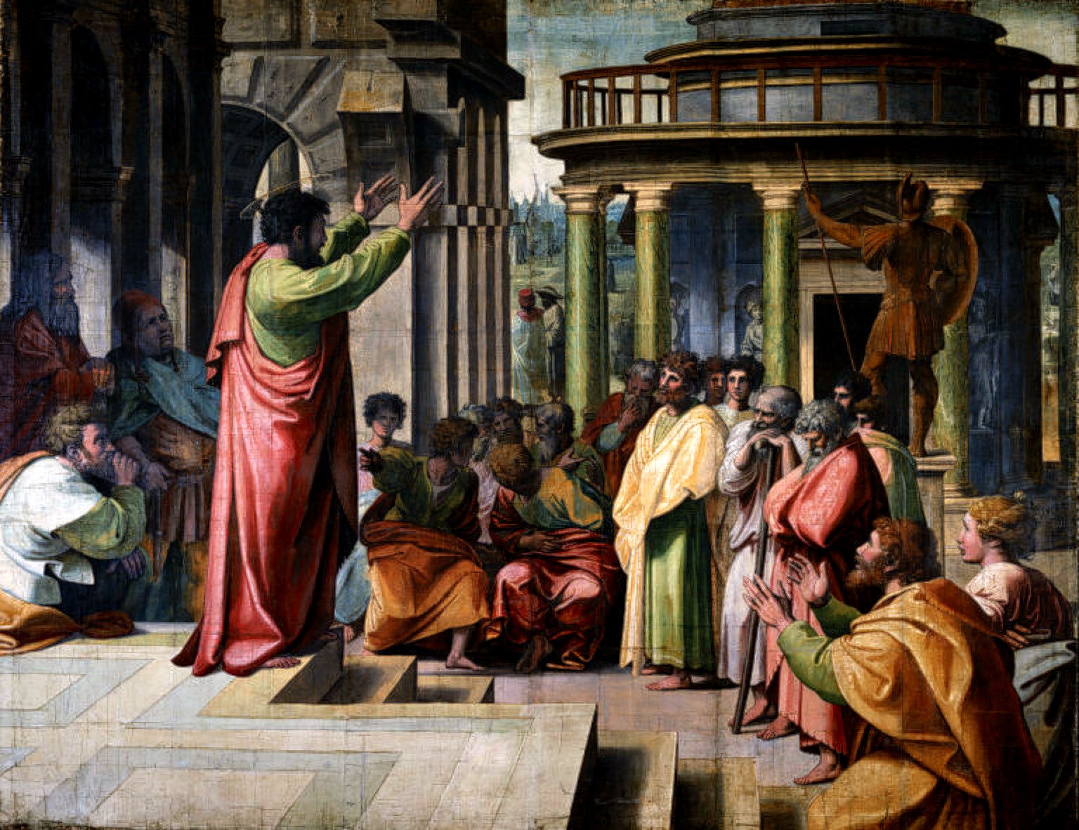 "Saint Paul delivering the Areopagus Sermon in Athens" by Raphael