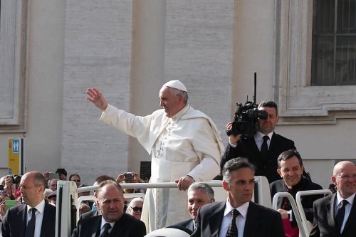 Pope Francis at the General Audience in St. Peter's Square
