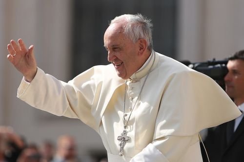 Pope Francis at the General Audience address in St. Peter's Square