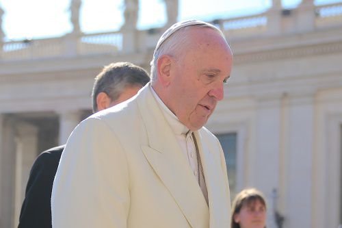 Pope Francis at the general audience in St. Peter's Square