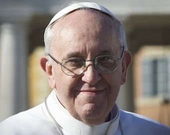 Pope Francis greets pilgrims in St. Peter's Square for his installation on March 19