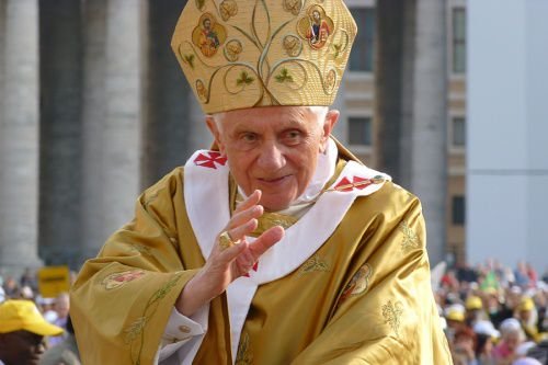Benedict XVI in St. Peter's Square prior to a beatification ceremony
