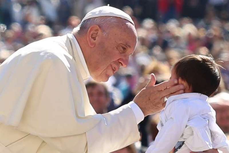 Pope Francis at the general audience April 20