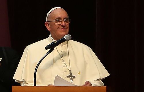 Pope Francis addresses religious communities in Kkottongnaeon