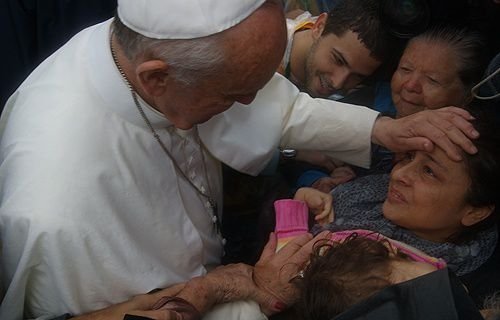 Pope Francis visits the Brazilian community of Varginha July 25