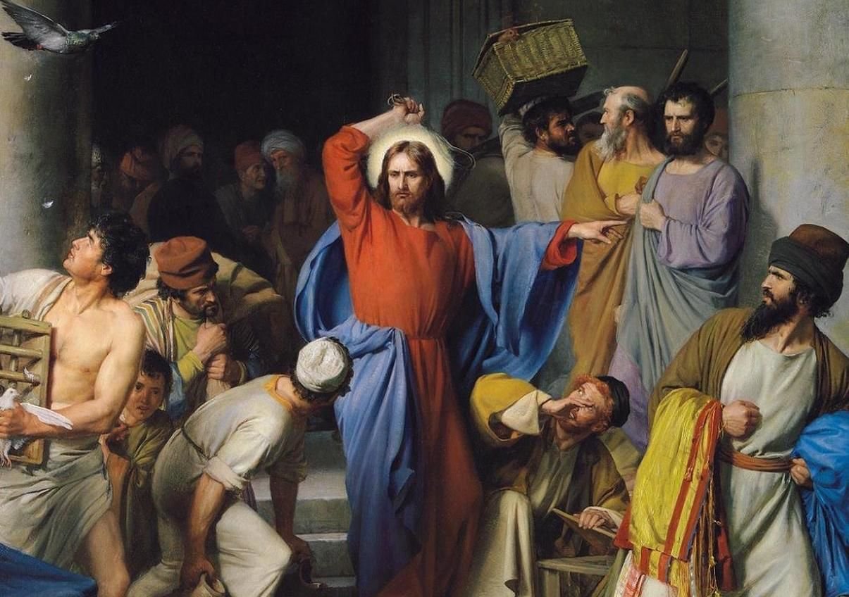 Detail from "Christ Cleansing the Temple" by Carl Heinrich Bloch