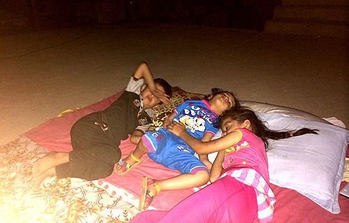 Refugees who have fled from ISIS and arrived in Ankawa