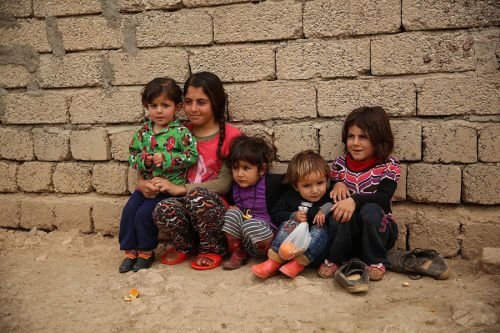 Refugee children at a Refugee Camp in Iraq. Credit: Daniel Ibanez/CNA.