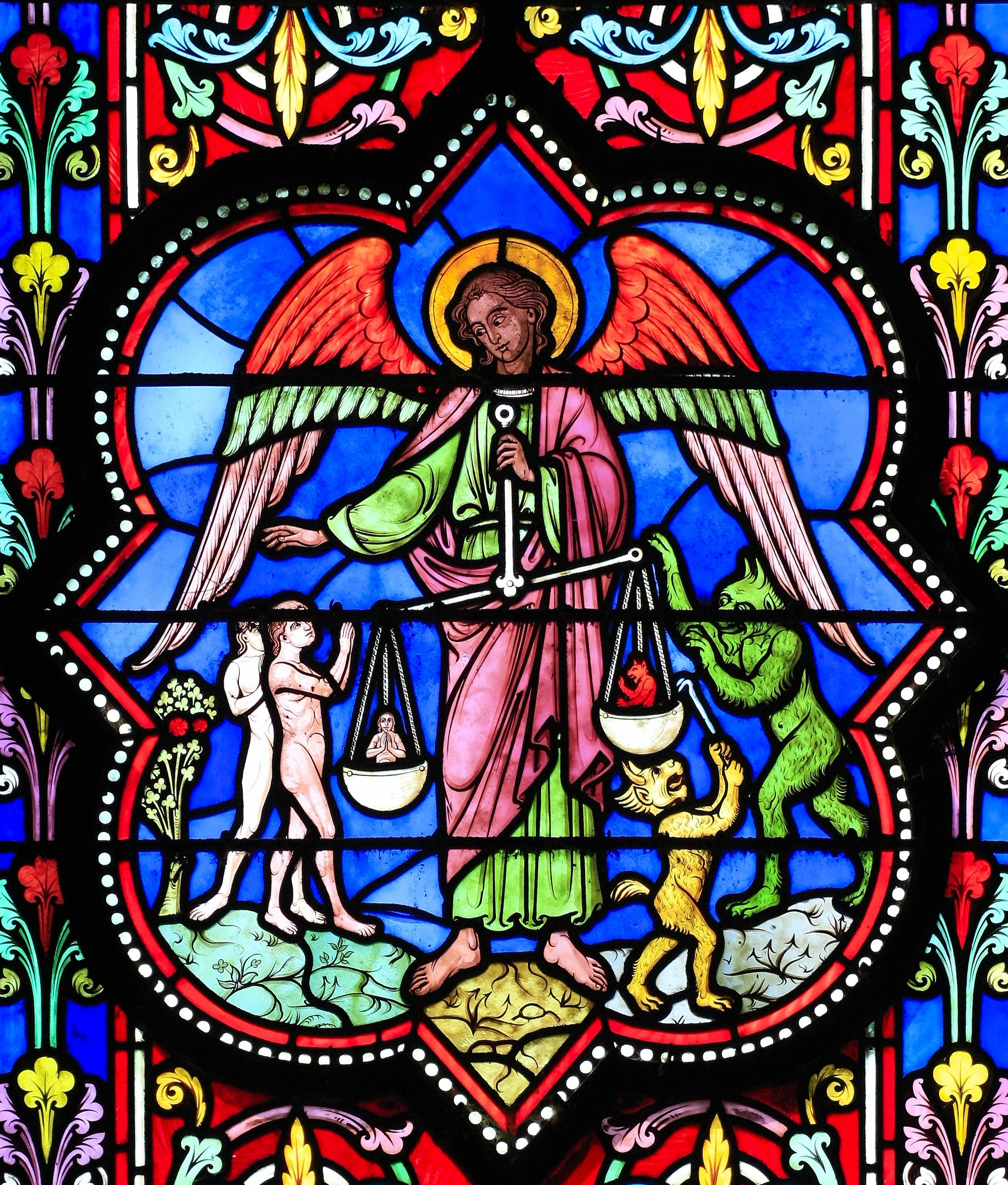 Stained Glass window in the Cathedral of Bayeux