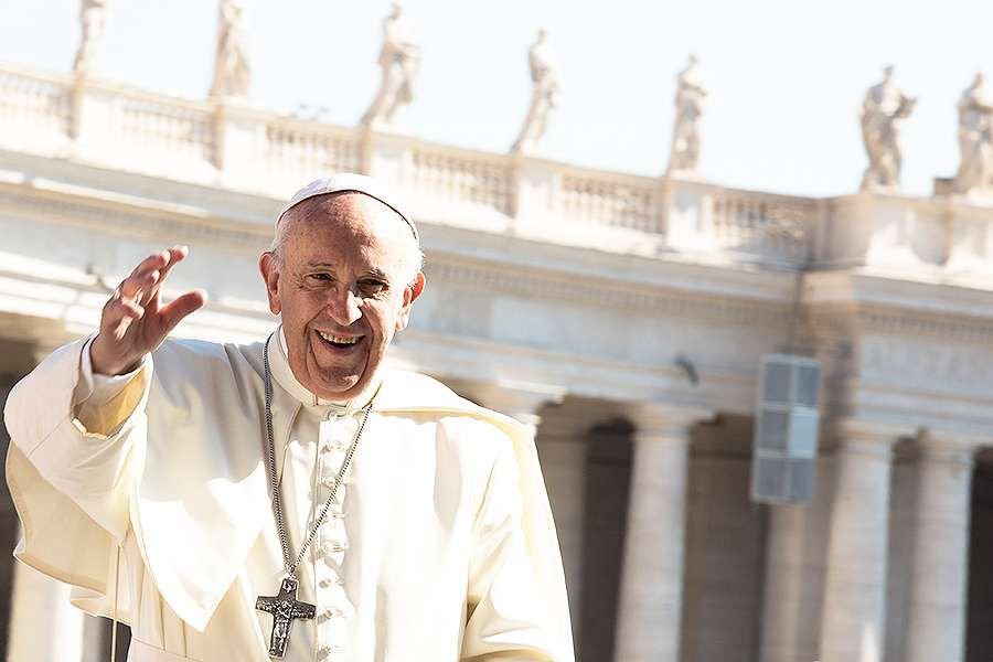 Pope Francis at the General Audience in St. Peter's Square