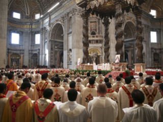 Pope Francis presides over a Thanksgiving Mass for the new Indian Saints on Nov. 24