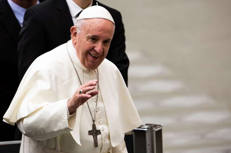 Pope Francis at the general audience Feb. 6