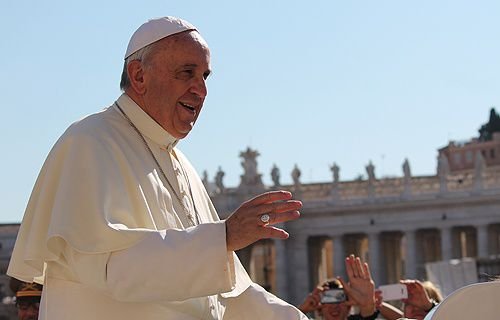 Pope Francis greets pilgrims during the Wednesday General Audience on Oct. 2
