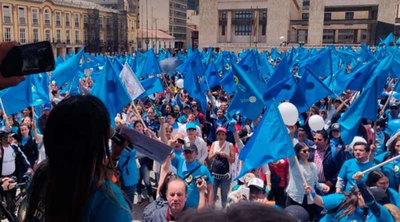 March for Life participants in Colombia. Credit: United for Life.