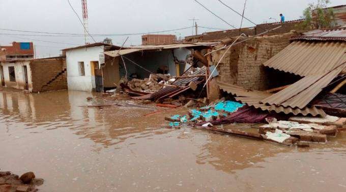 Flooding devastated parts of Peru in March and April 2017. Credit: Archbishop of Piura.