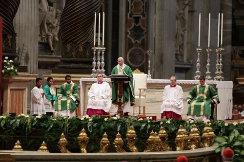 Pope Francis celebrates the opening Mass for the Ordinary Synod of Bishops on the Family Oct. 4