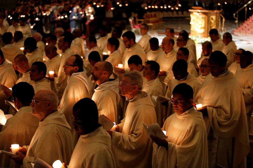 Pope Francis leads Mass during the World Day for Consecrated Life in St. Peter's Basilica at the Vatican Feb. 2