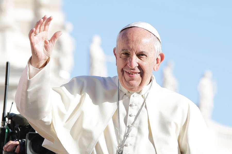 Pope Francis at the general audience in St. Peter's Square