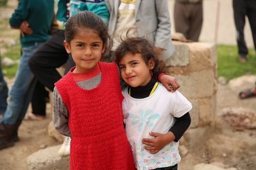 Children at Sharia Al Haman Hope Refugee Camp in Duhok