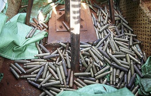 Empty bullet casings. Credit: UN Photo/Ramadaan Mohamed.