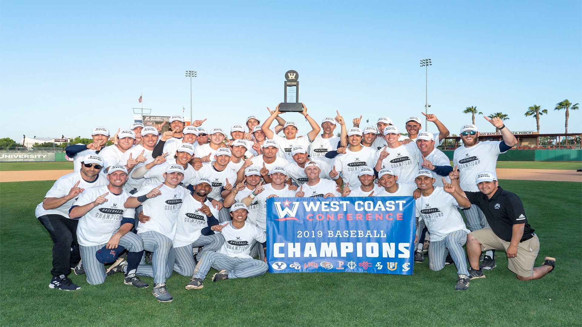 LMU’s baseball team won the West Coast Conference Championship May 25 and a berth in the NCAA Los Angeles Regional. (LMU ATHLETICS)