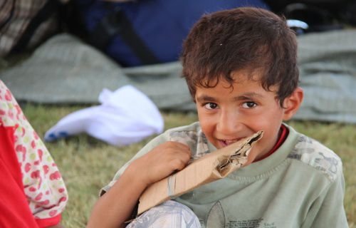 A young boy refugee in Erbil