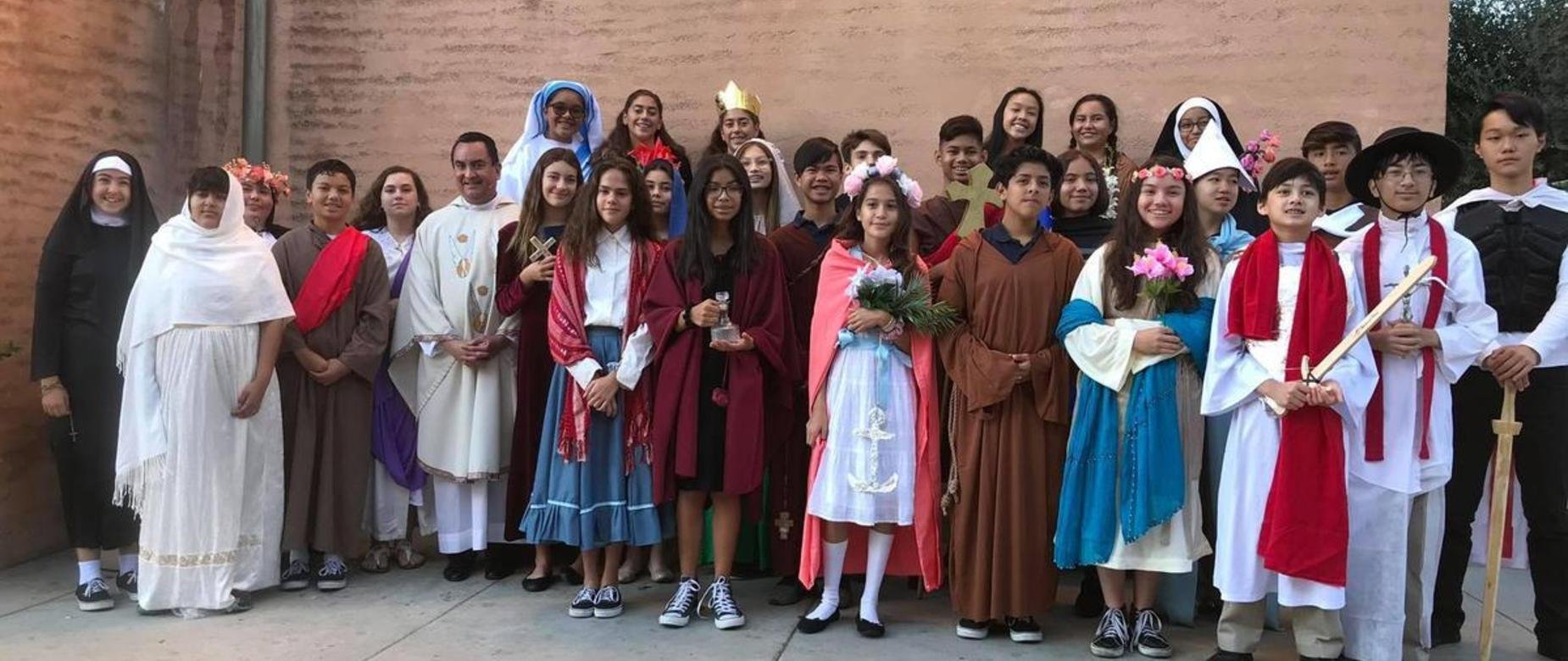 St. Andrew School's eighth-grade "Living Saints Museum." (COURTESY ST. ANDREW SCHOOL)