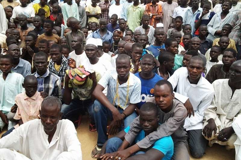Internaly displaced persons hosted by a church in Maiduguri