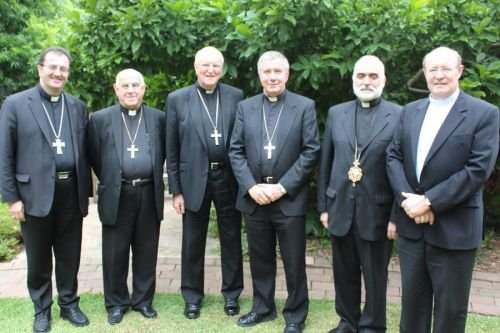 The delegation of Australian bishops visiting refugees in Iraq